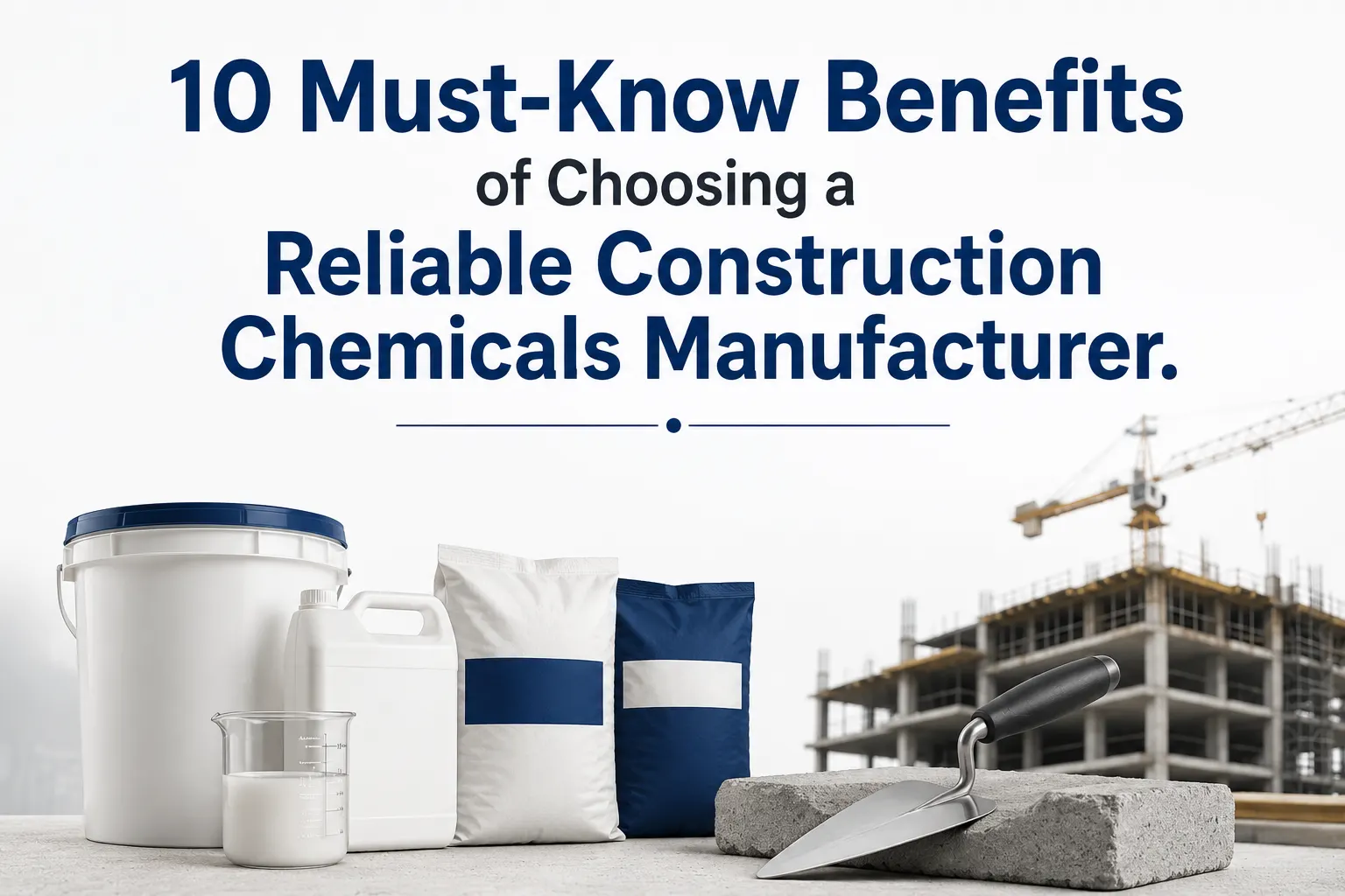 Construction chemicals products representing the benefits of choosing a reliable manufacturer
