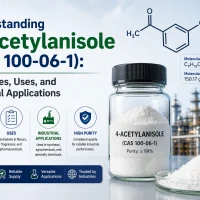 4-Acetylanisole (CAS 100-06-1) chemical compound with molecular structure, properties, uses.