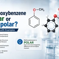 Methoxybenzene molecular structure illustrating polarity and chemical properties
