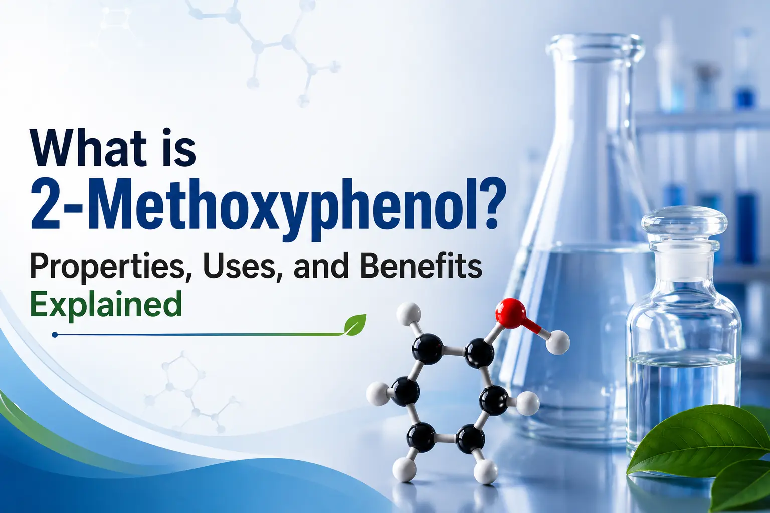 2-Methoxyphenol laboratory banner with molecular model