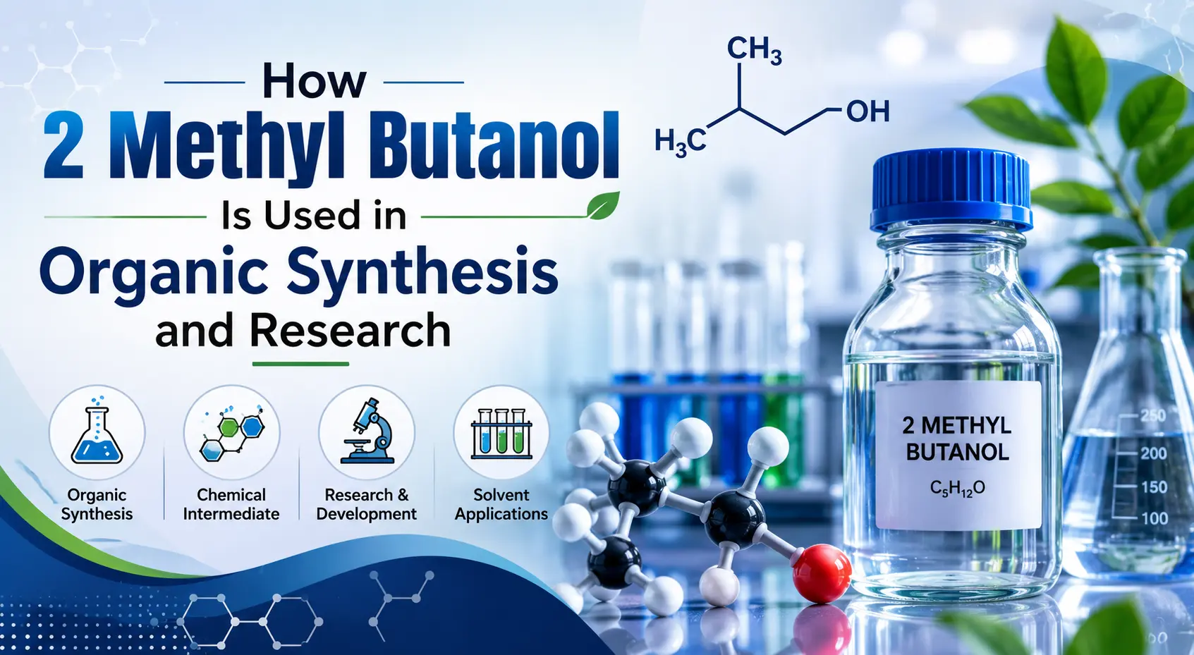 2 Methyl Butanol used in organic synthesis and research laboratory applications