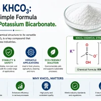 Potassium bicarbonate KHCO₃ chemical structure and industrial applications