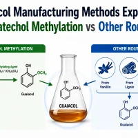 Guaiacol manufacturing methods comparing catechol methylation with alternative production routes